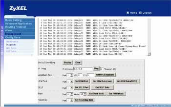 Diagnostic Tab features